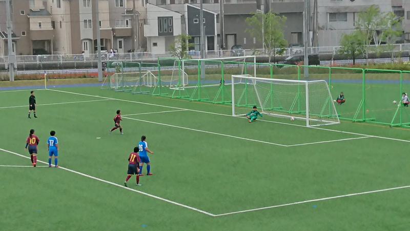 PKの様子。見事ゴールを決めた。