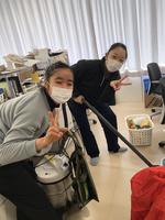 アリーナ棟、合宿翌日の29日の練習納めの後行いました。いつも使わせていただいている感謝の気持ちを込めて。。。